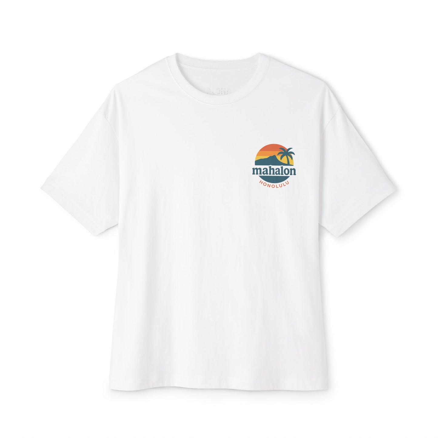 Mahalon Honolulu Logo Unisex Oversized Boxy Tee