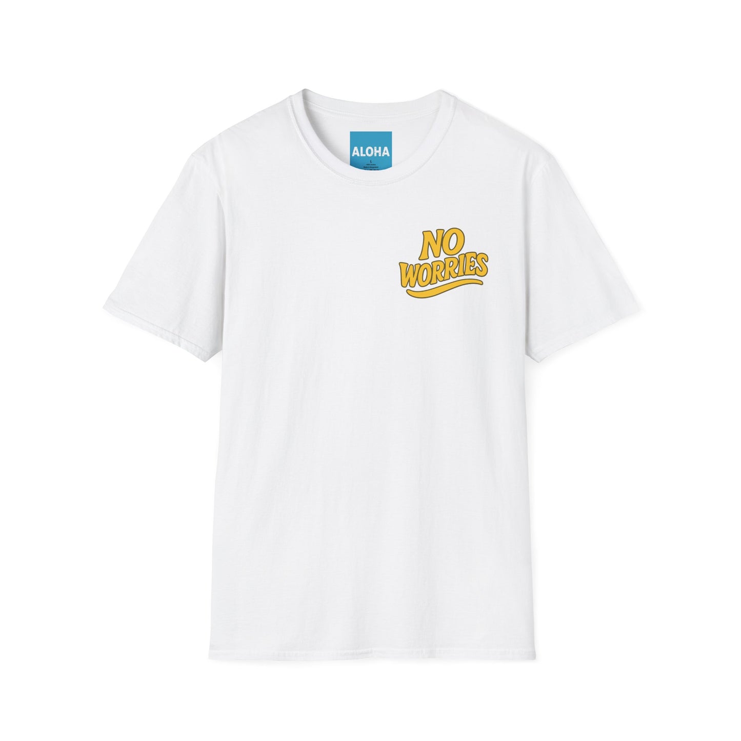 Mahalon Honolulu NO WORRIES (yellow) HAWAII T-Shirt