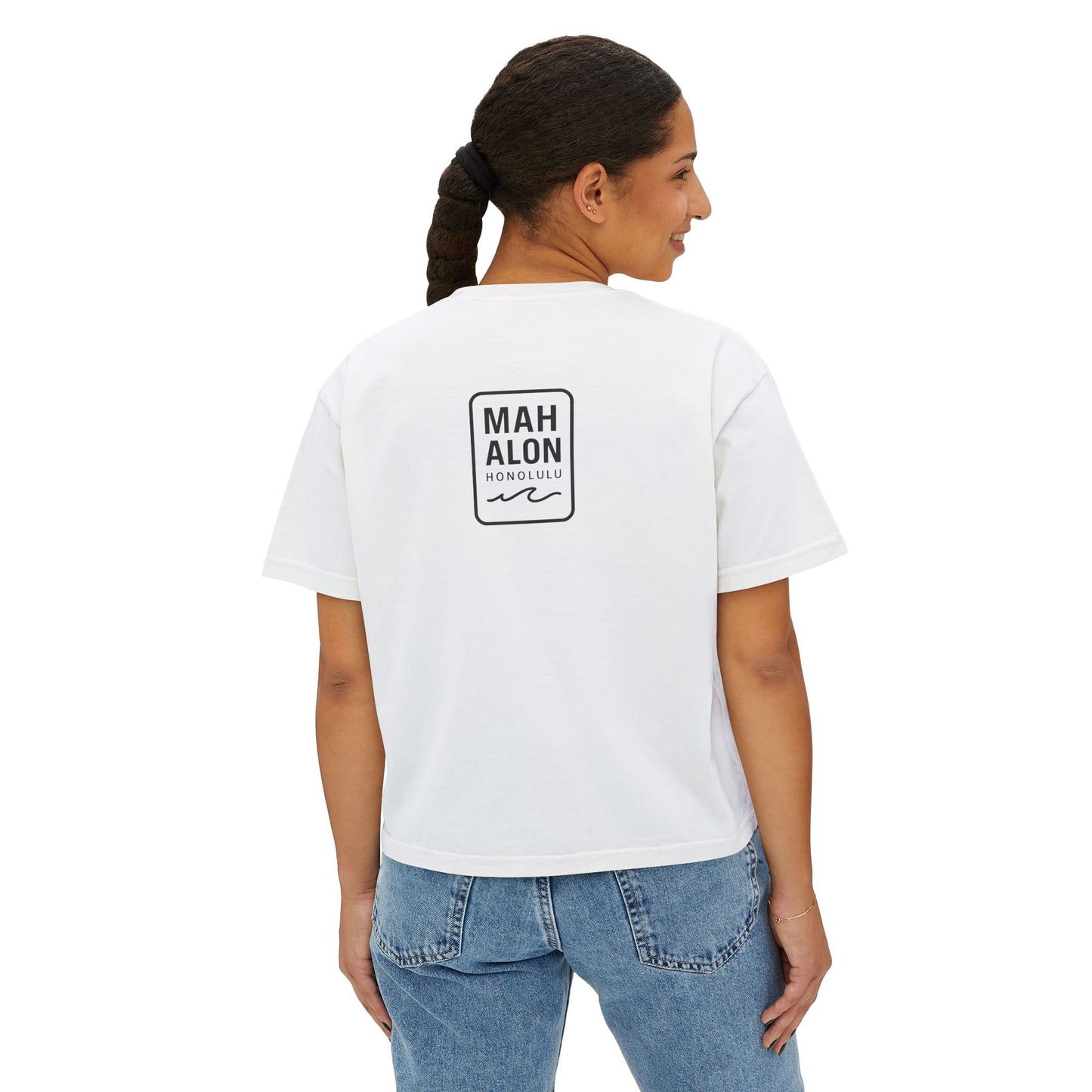 Mahalon Honolulu NO Worreis Vibes T-shirt Women's Boxy Tee