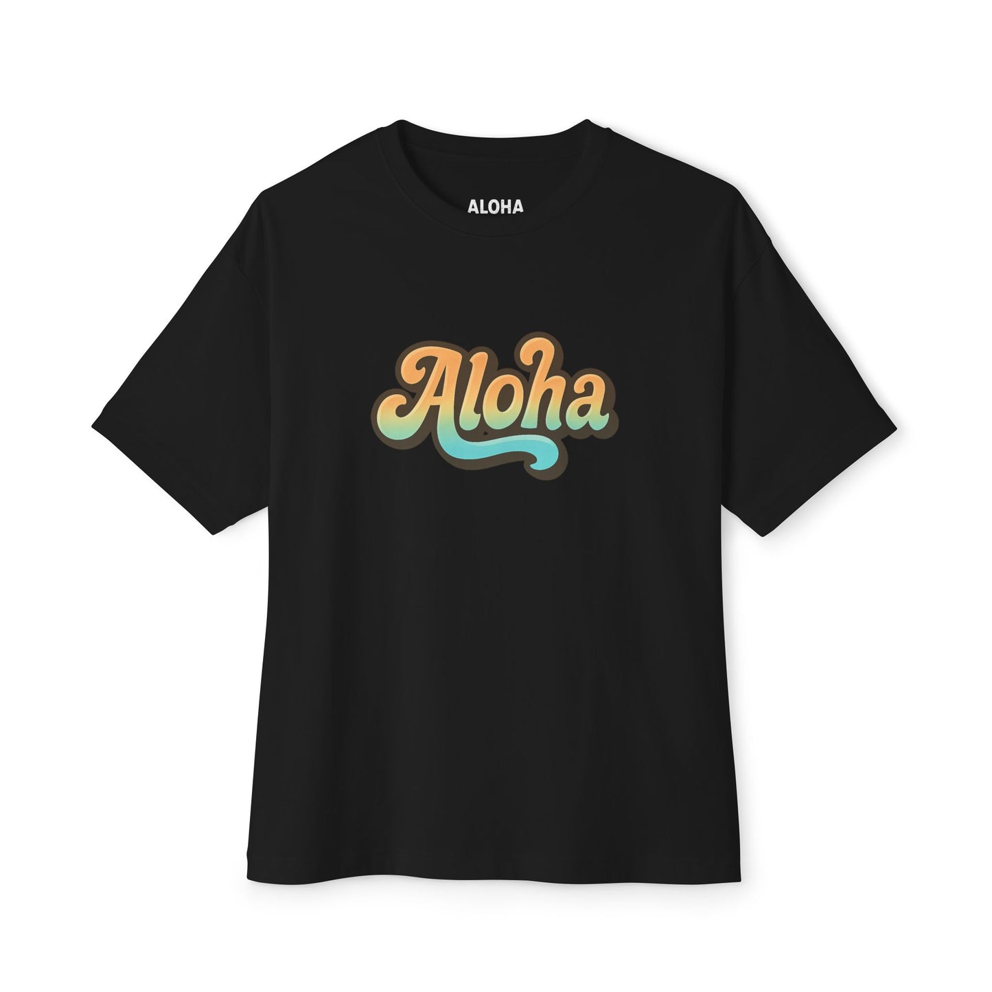 Mahalon Honolulu ALOHA graphic Unisex Oversized Boxy Tee