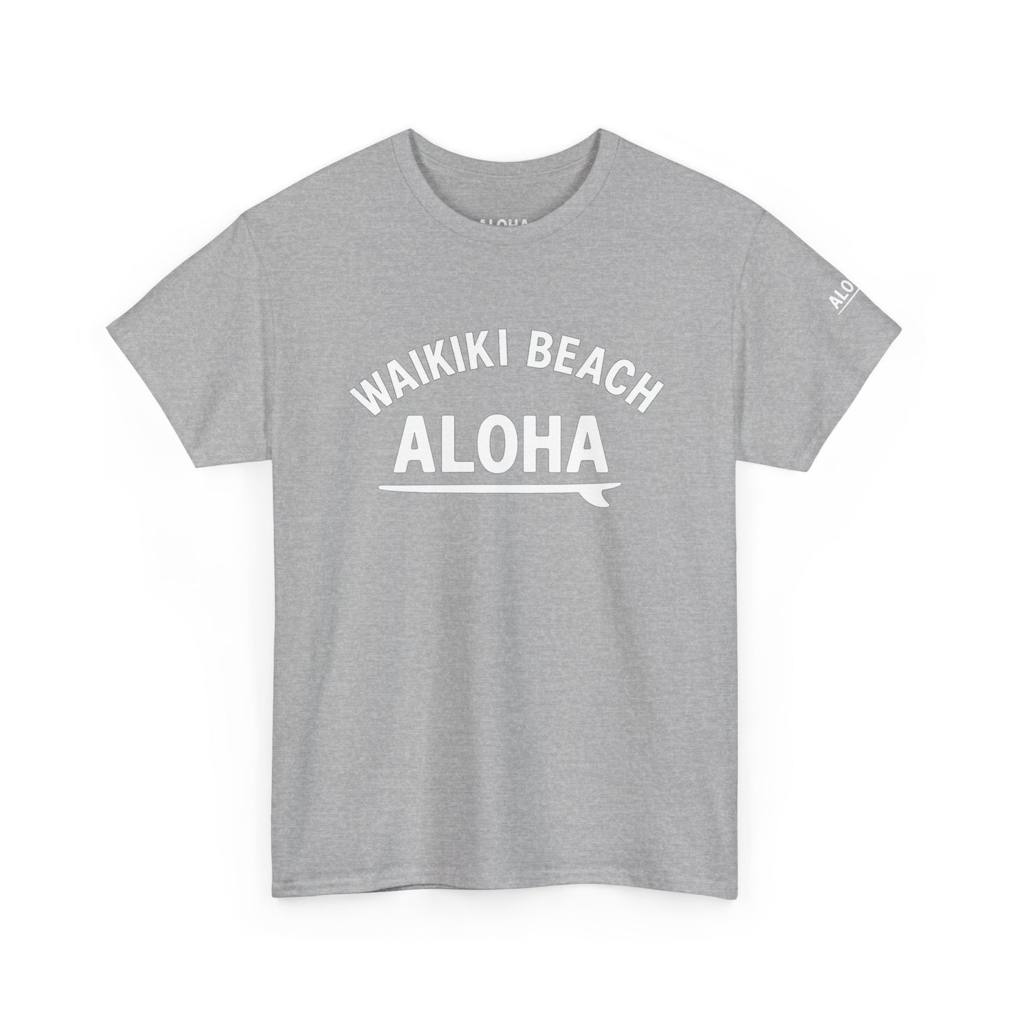 Mahalon Honolulu Waikiki bech ,pineapple Unisex Heavy Cotton Tee