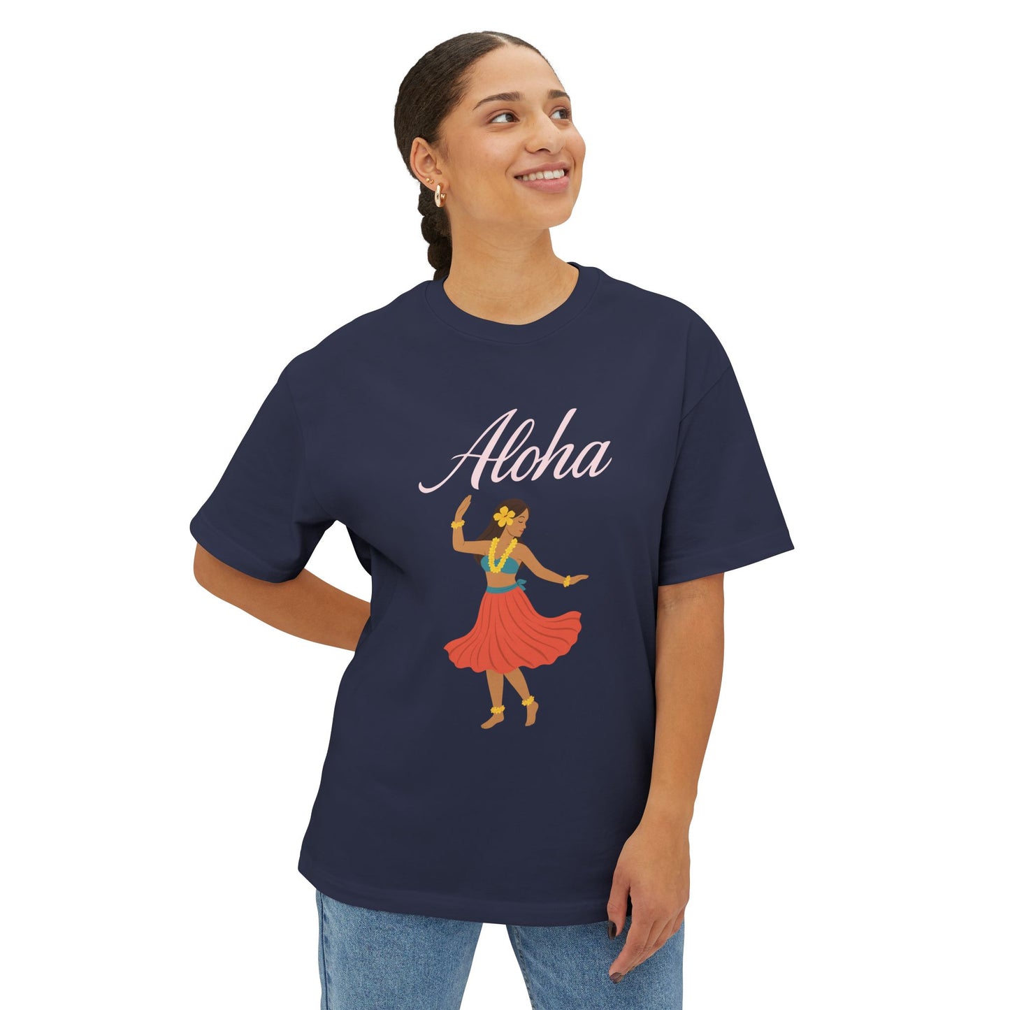 Mahalon Honolulu Aloha Hula girl Tee | Hawaii Vibes by