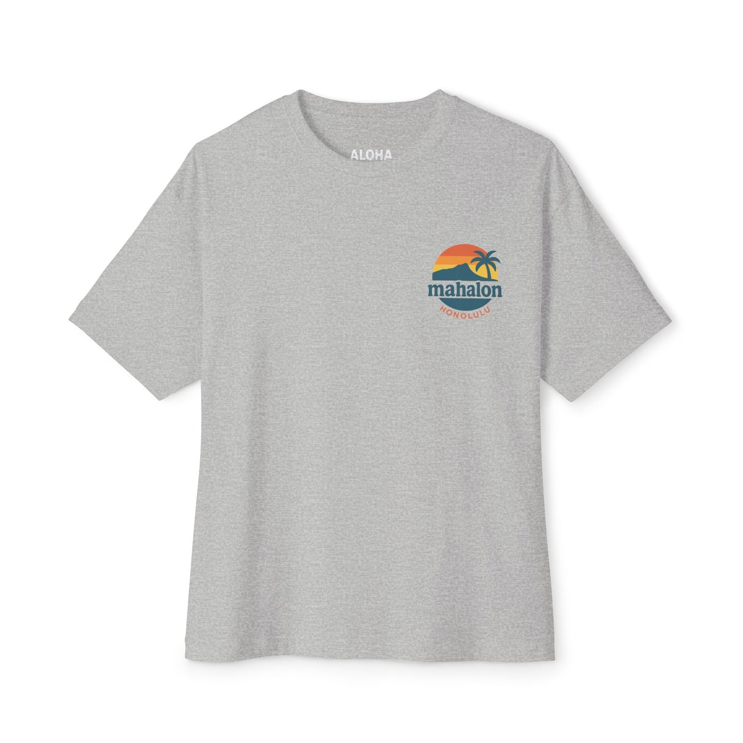 Mahalon Honolulu Logo Unisex Oversized Boxy Tee