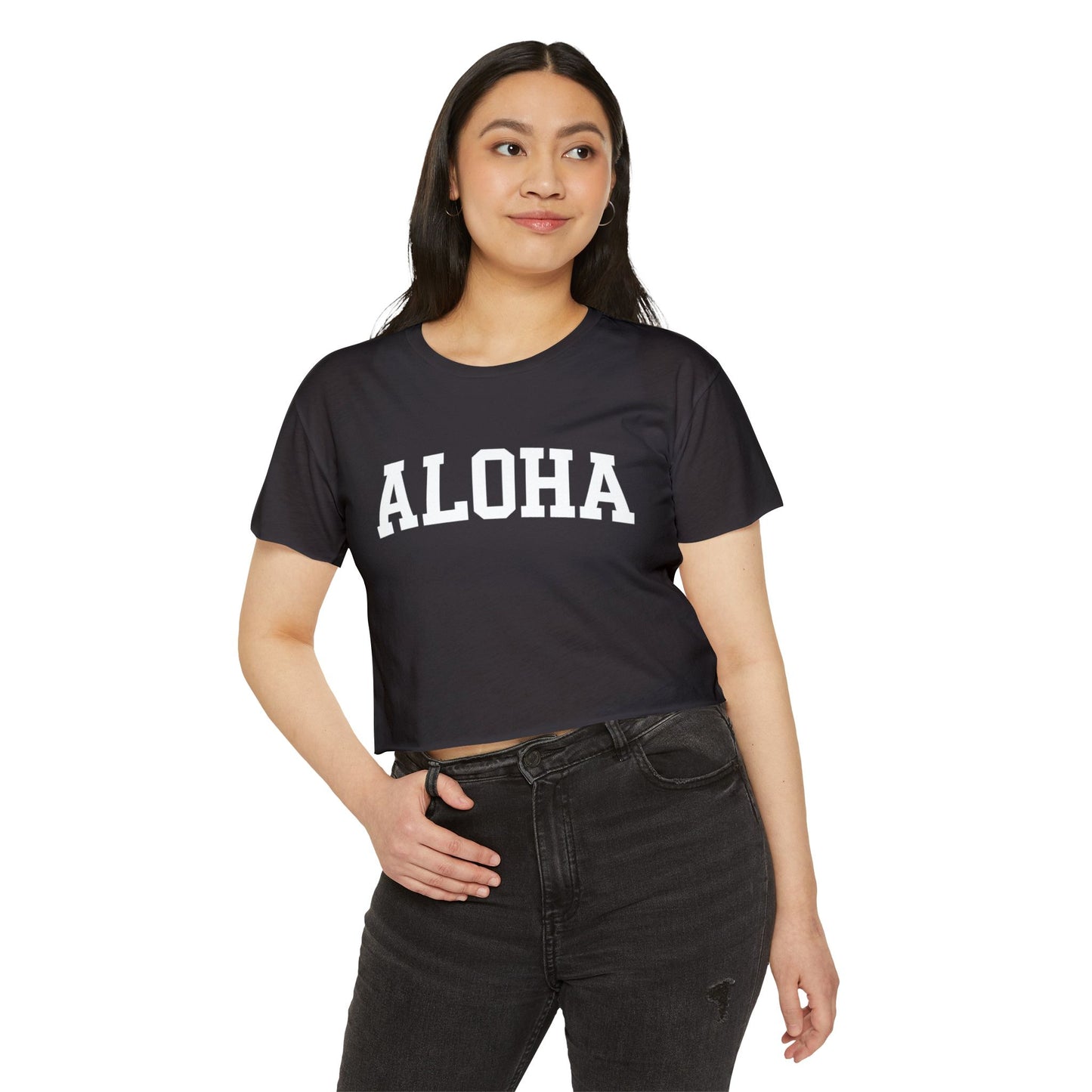 Mahalon Honolulu ALOHA  Women's Festival Crop Top