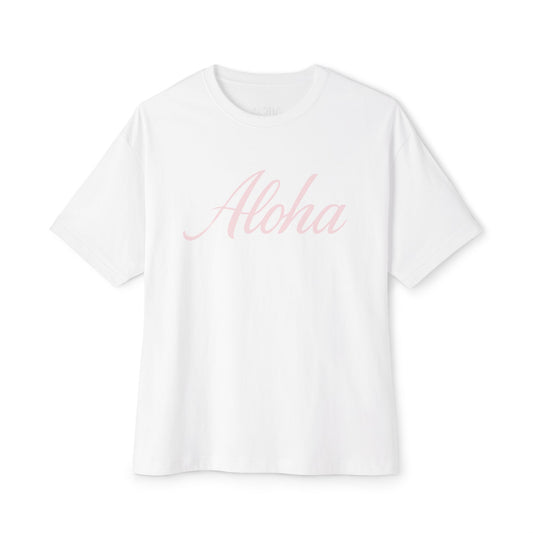 Mahalon Honolulu ALOHA  Unisex Oversized Boxy Tee