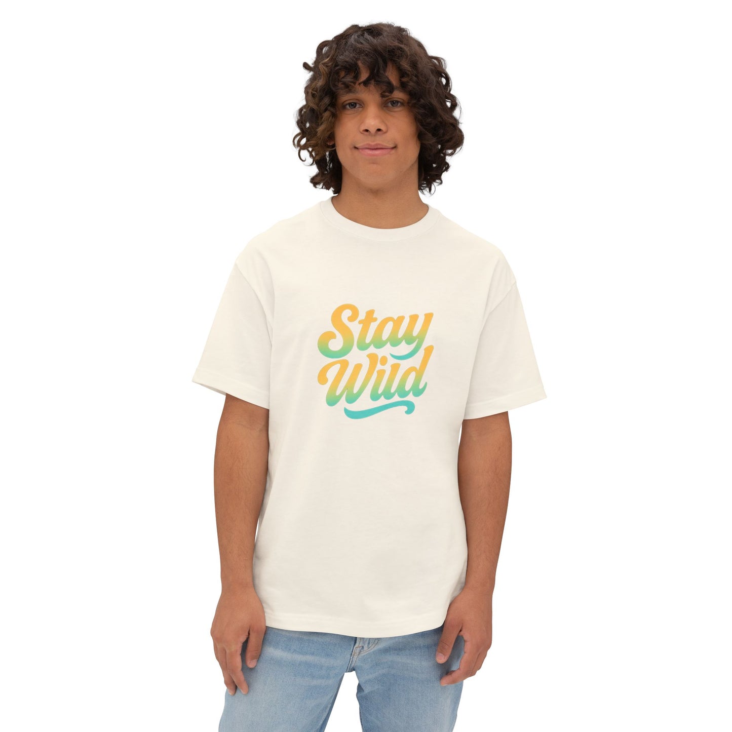 Mahalon Honolulu Stay wild T-shirt Unisex Oversized Boxy Tee