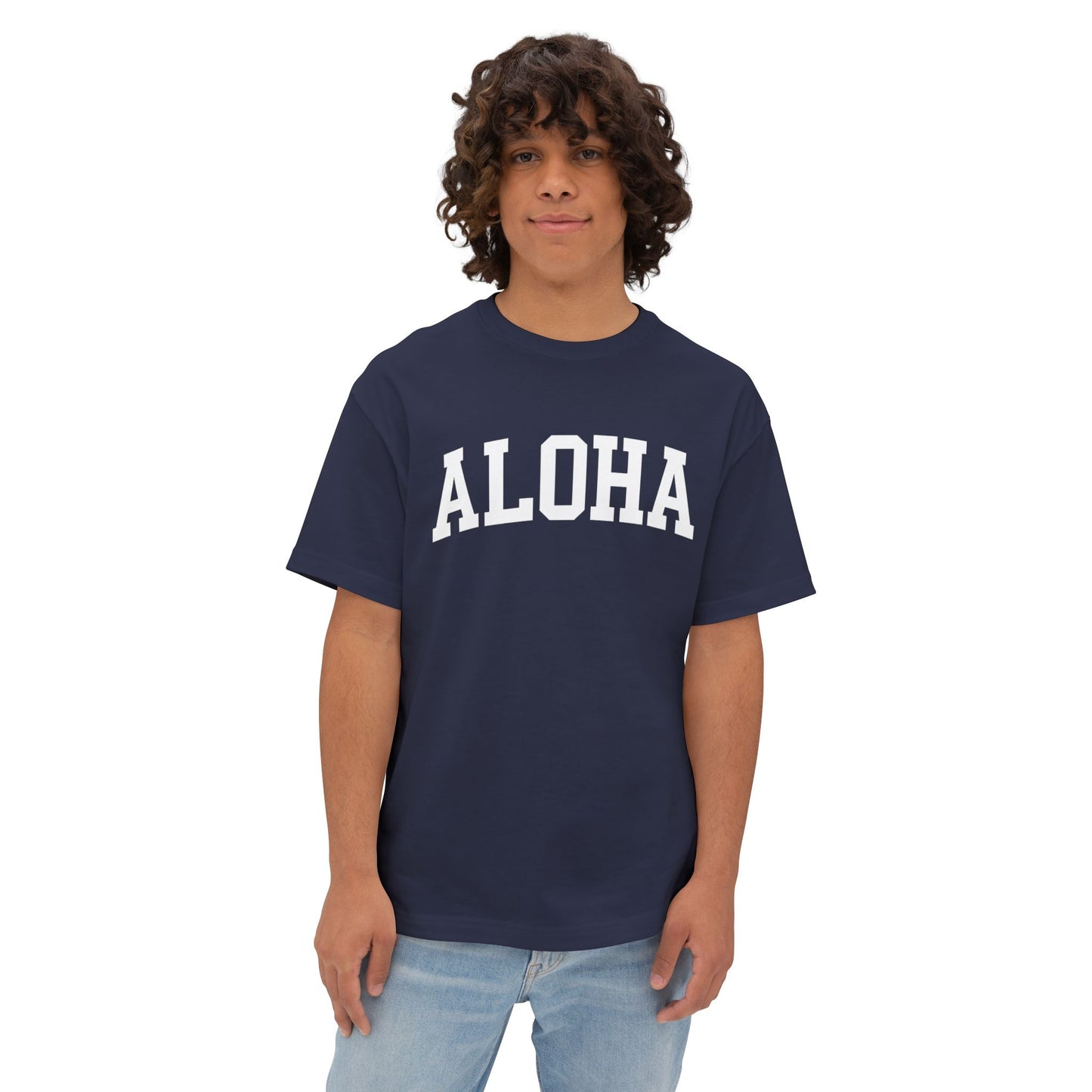 Mahalon Honolulu ALOHA Unisex Oversized Boxy Tee