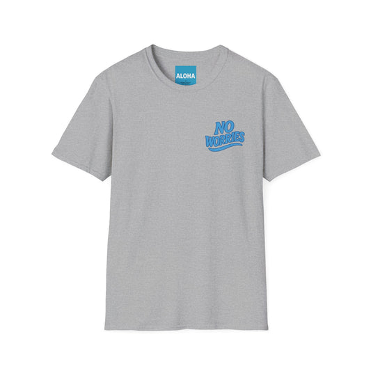 NO WORRIES  Retro T-Shirt  Unisex Softstyle Hawaii Vibes by Mahalon Honolulu
