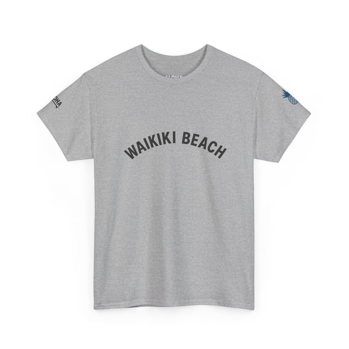 Mahalon Honolulu Waikiki beach , pineapple,aloha  Unisex Heavy Cotton Tee