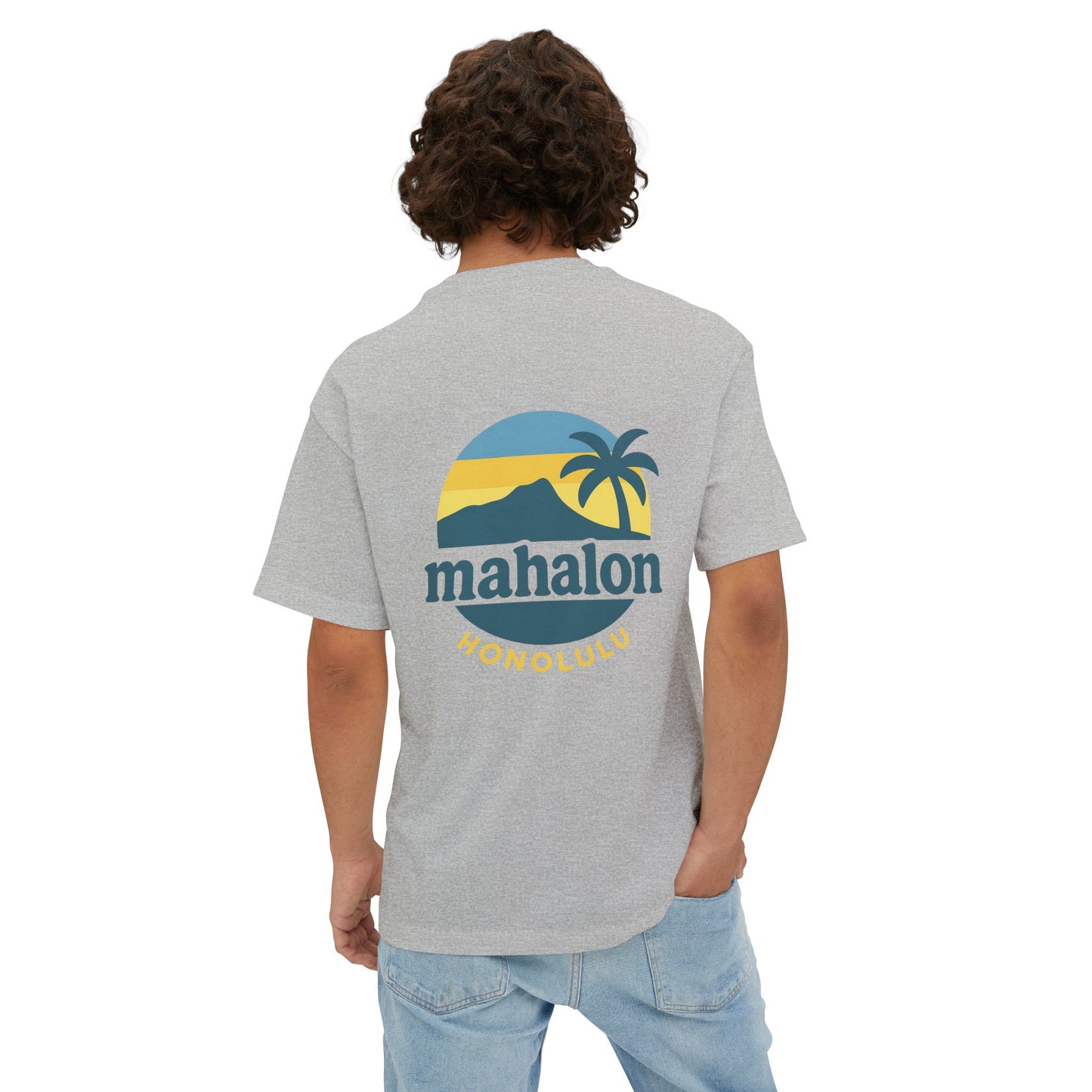 Mahalon Honolulu Logo Unisex Oversized Boxy Tee