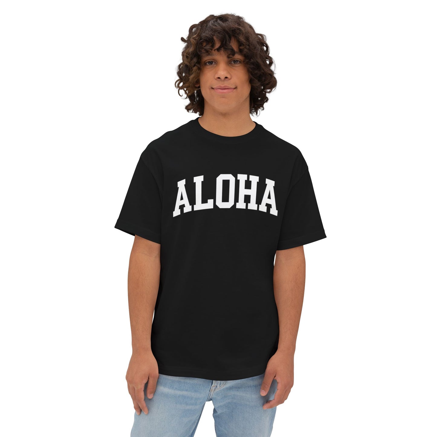 Mahalon Honolulu ALOHA Unisex Oversized Boxy Tee