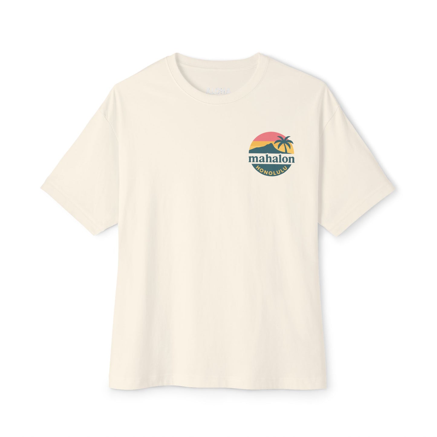 Mahalon Honolulu Logo Unisex Oversized Boxy Tee