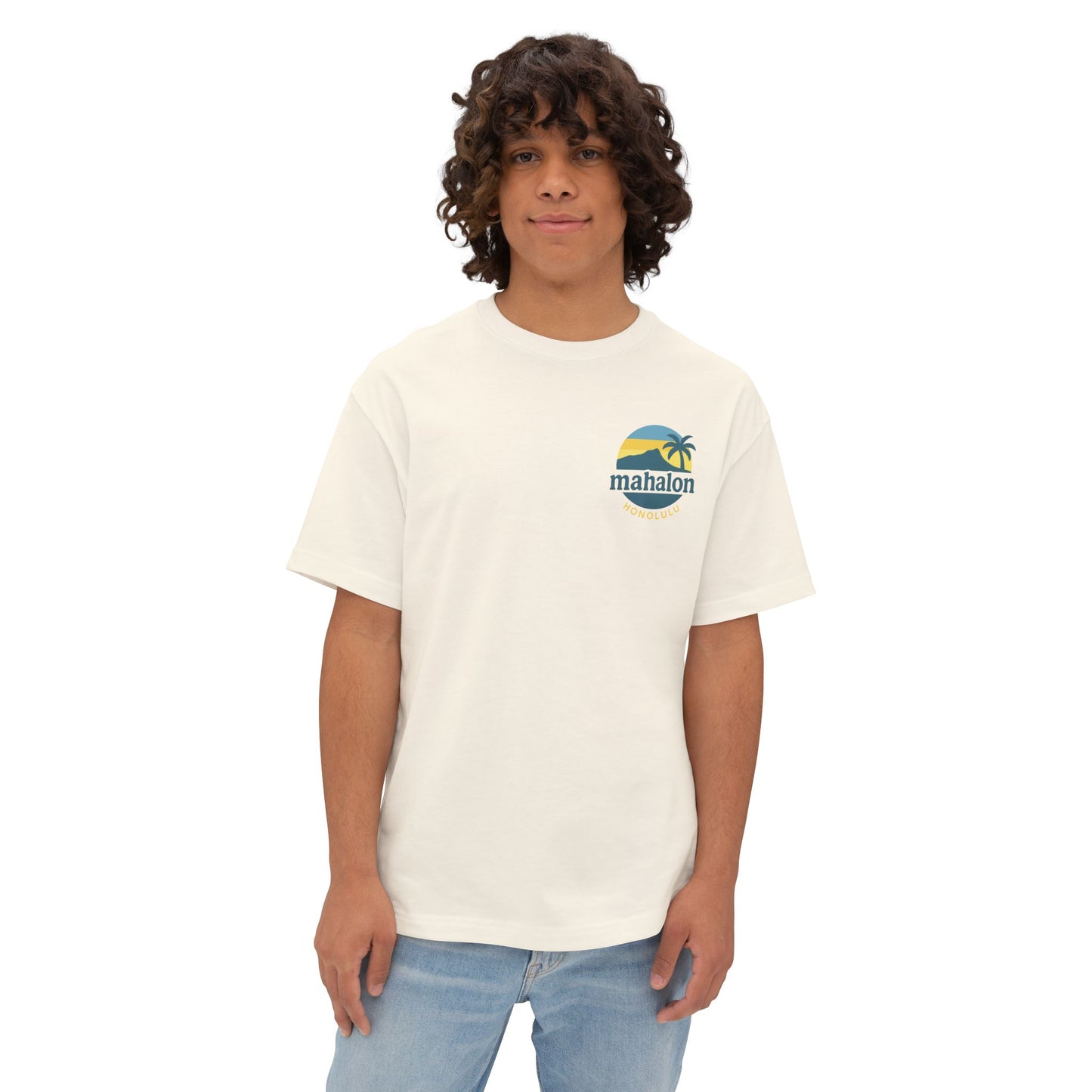 Mahalon Honolulu Logo Unisex Oversized Boxy Tee