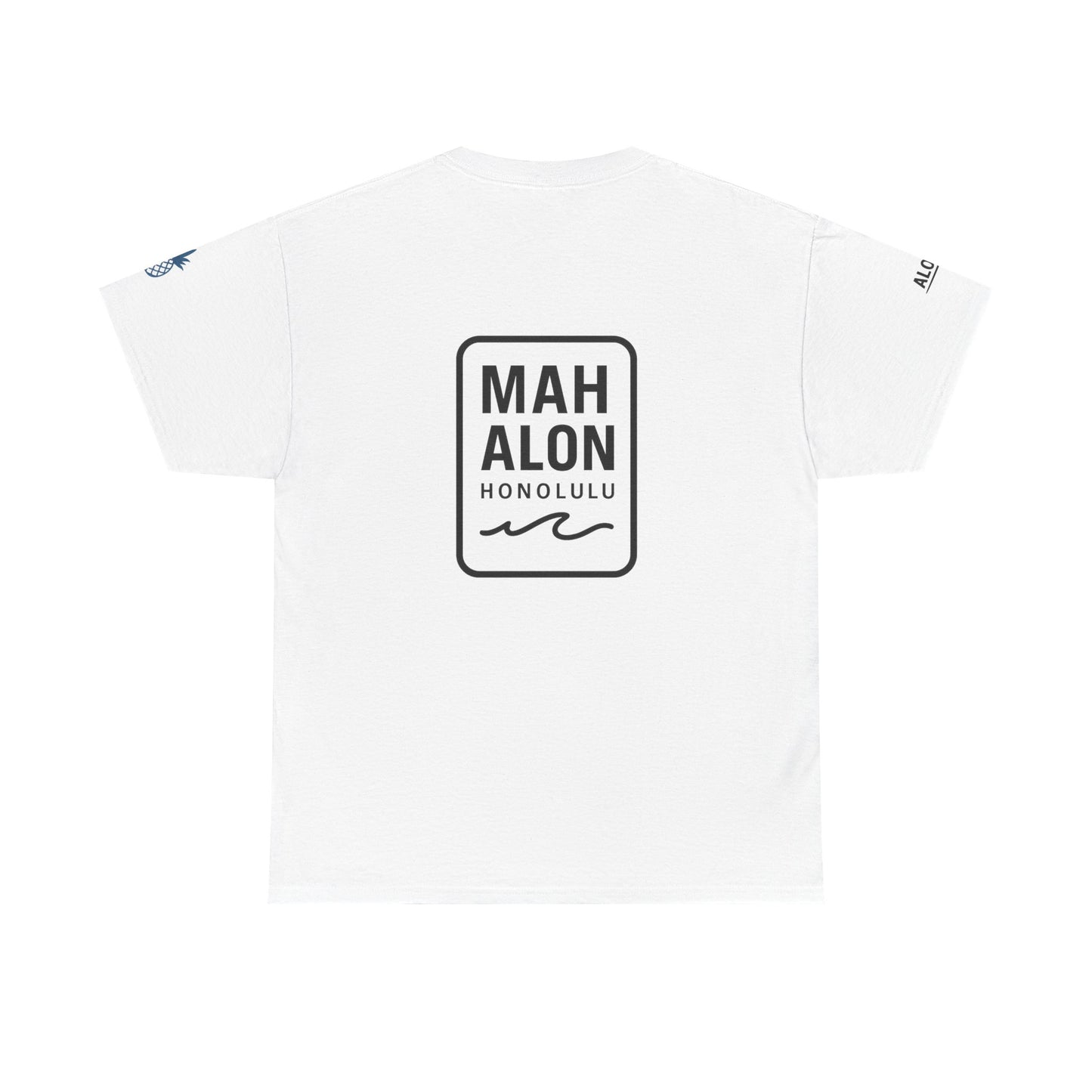 Mahalon Honolulu Waikiki beach , pineapple,aloha  Unisex Heavy Cotton Tee