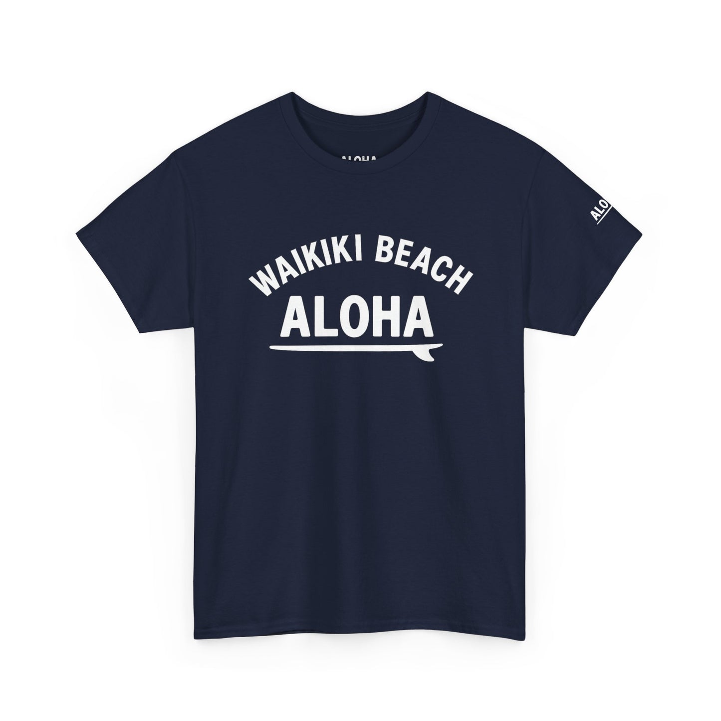 Mahalon Honolulu Waikiki bech ,pineapple Unisex Heavy Cotton Tee