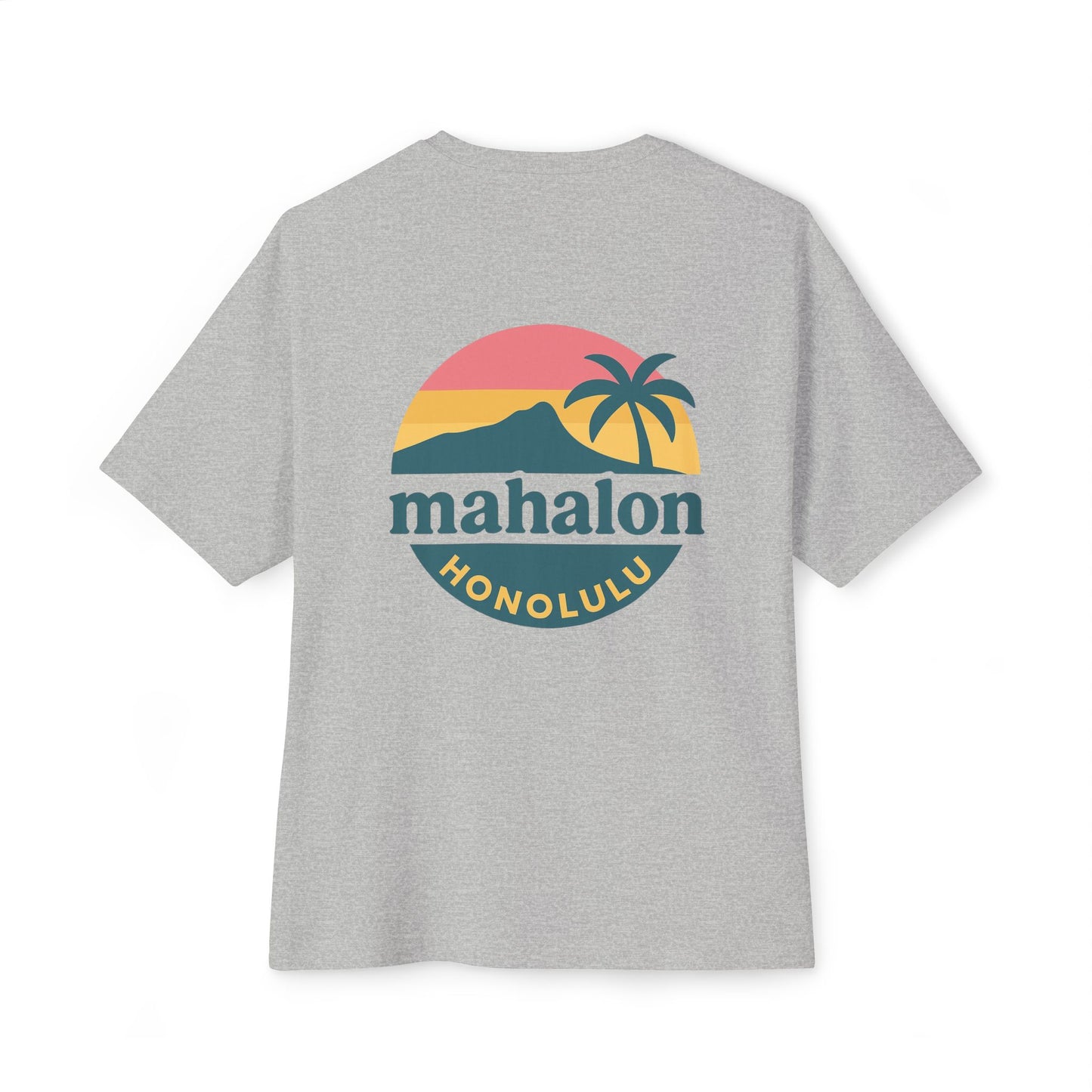 Mahalon Honolulu Logo Unisex Oversized Boxy Tee