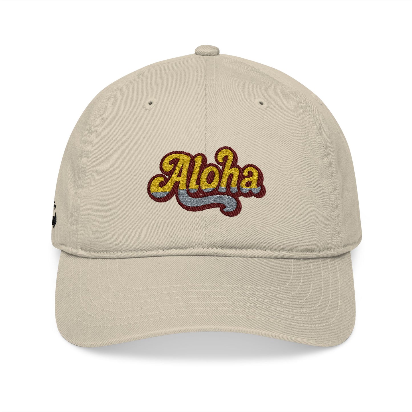 Mahalon Honolulu Aloha Organic Baseball Cap (Embroidery)