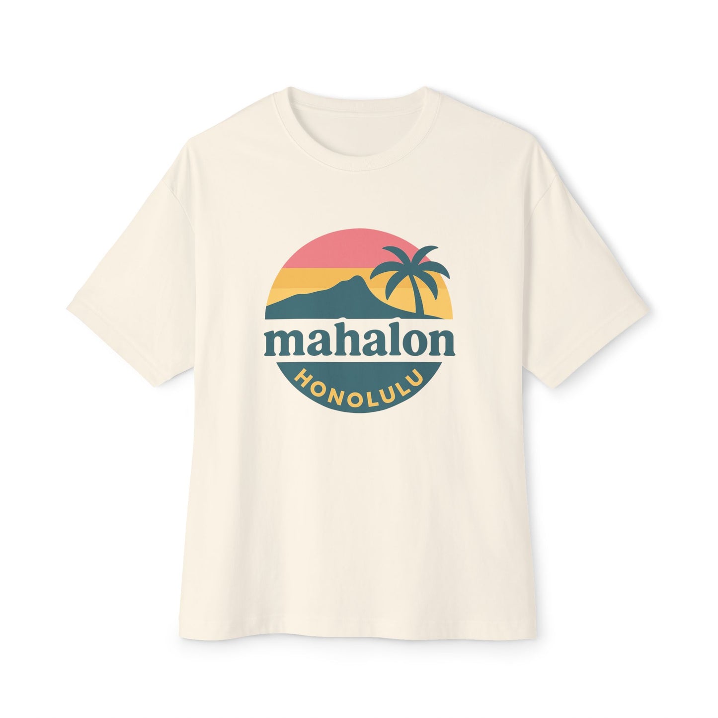 Mahalon Honolulu Logo T-shirt Unisex Oversized Boxy Tee