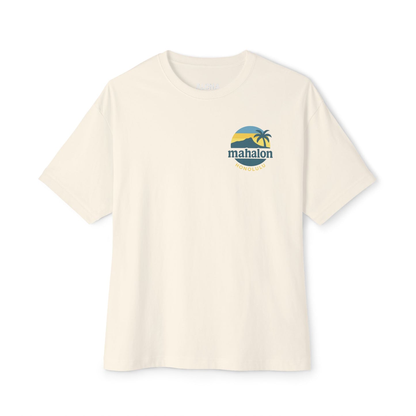 Mahalon Honolulu Logo Unisex Oversized Boxy Tee