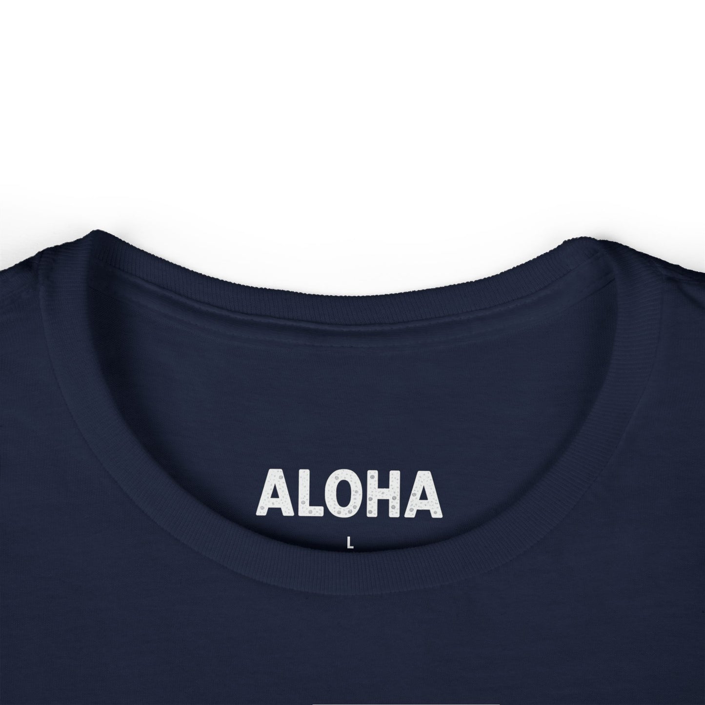 Mahalon Honolulu Logo PINK Color mahalon honolulu Women's Softstyle Tee