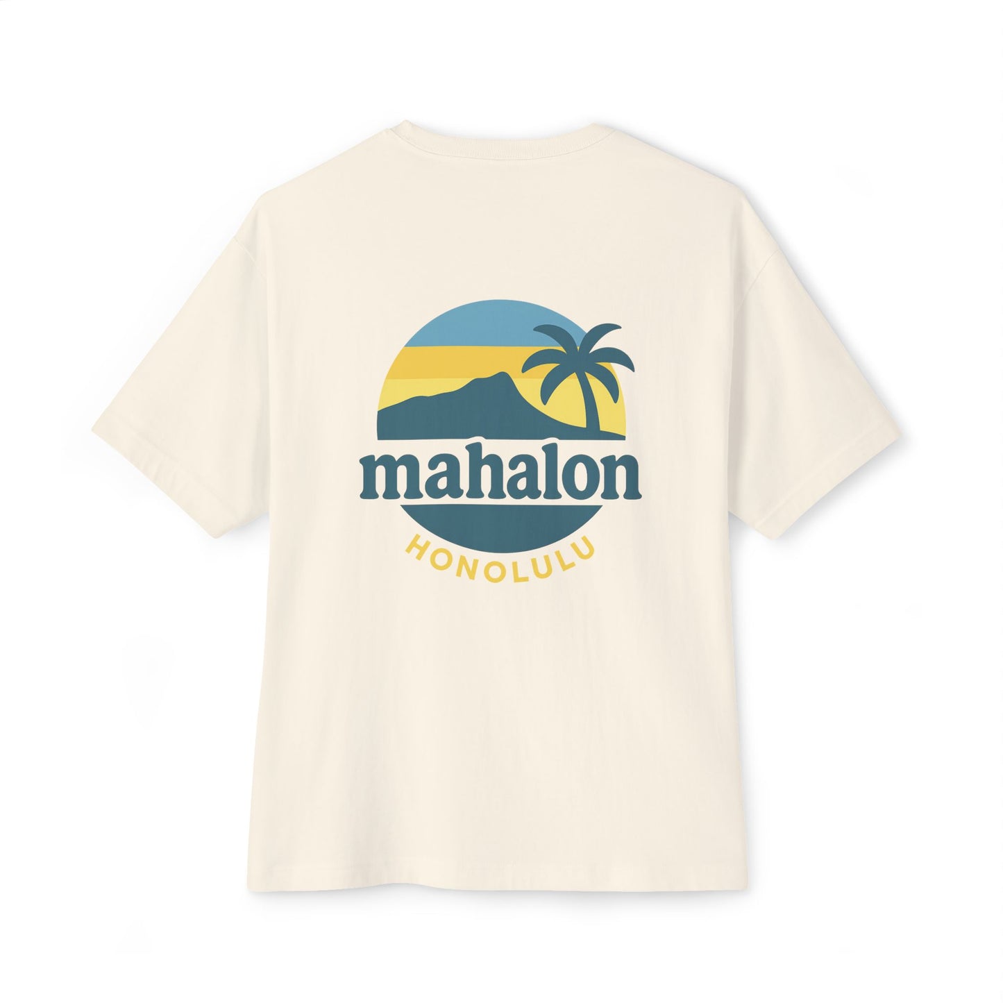 Mahalon Honolulu Logo Unisex Oversized Boxy Tee