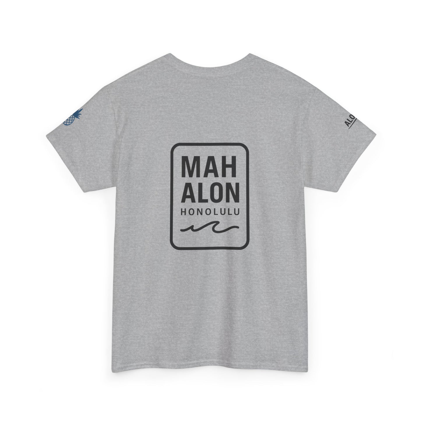 Mahalon Honolulu Waikiki beach , pineapple,aloha  Unisex Heavy Cotton Tee