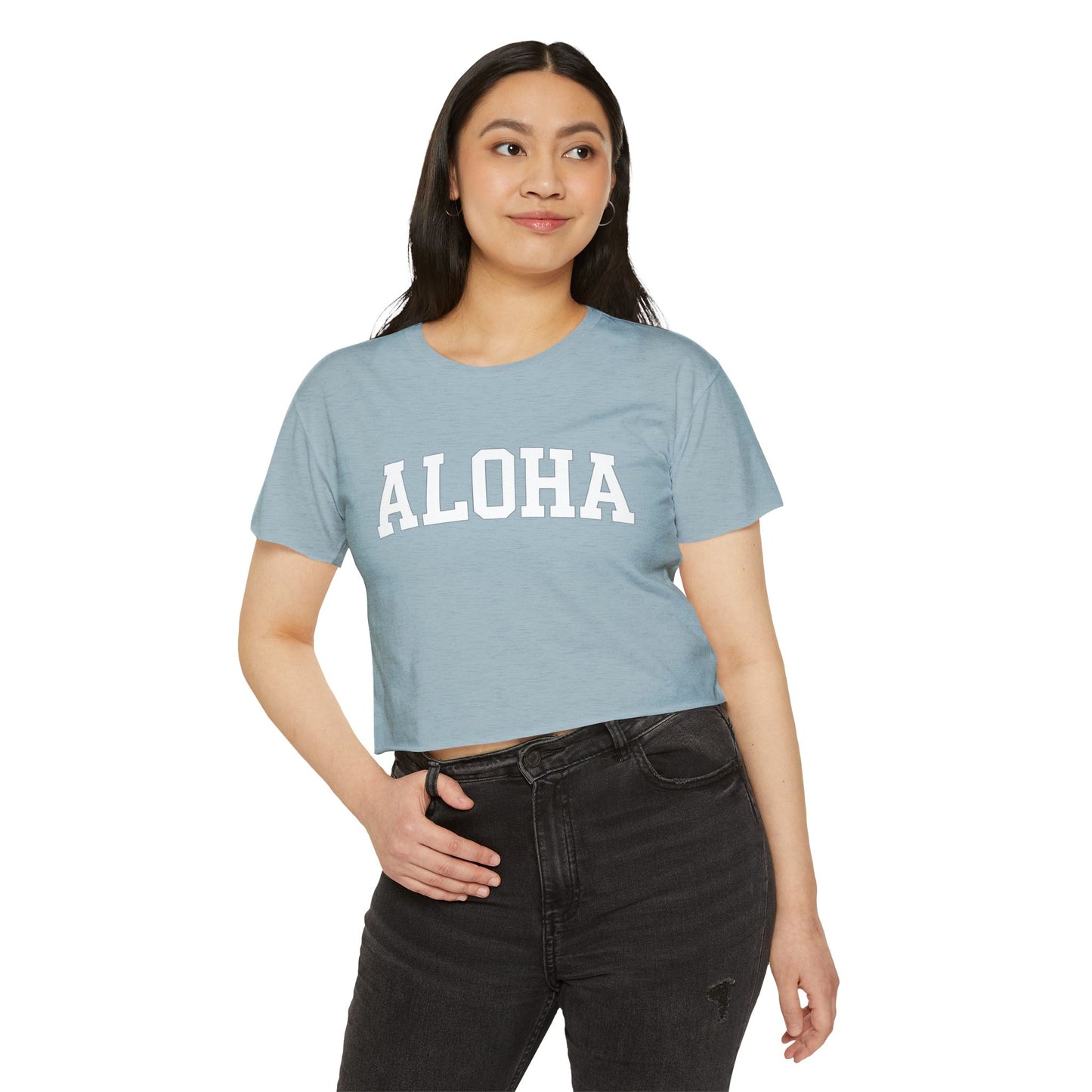 Mahalon Honolulu ALOHA  Women's Festival Crop Top