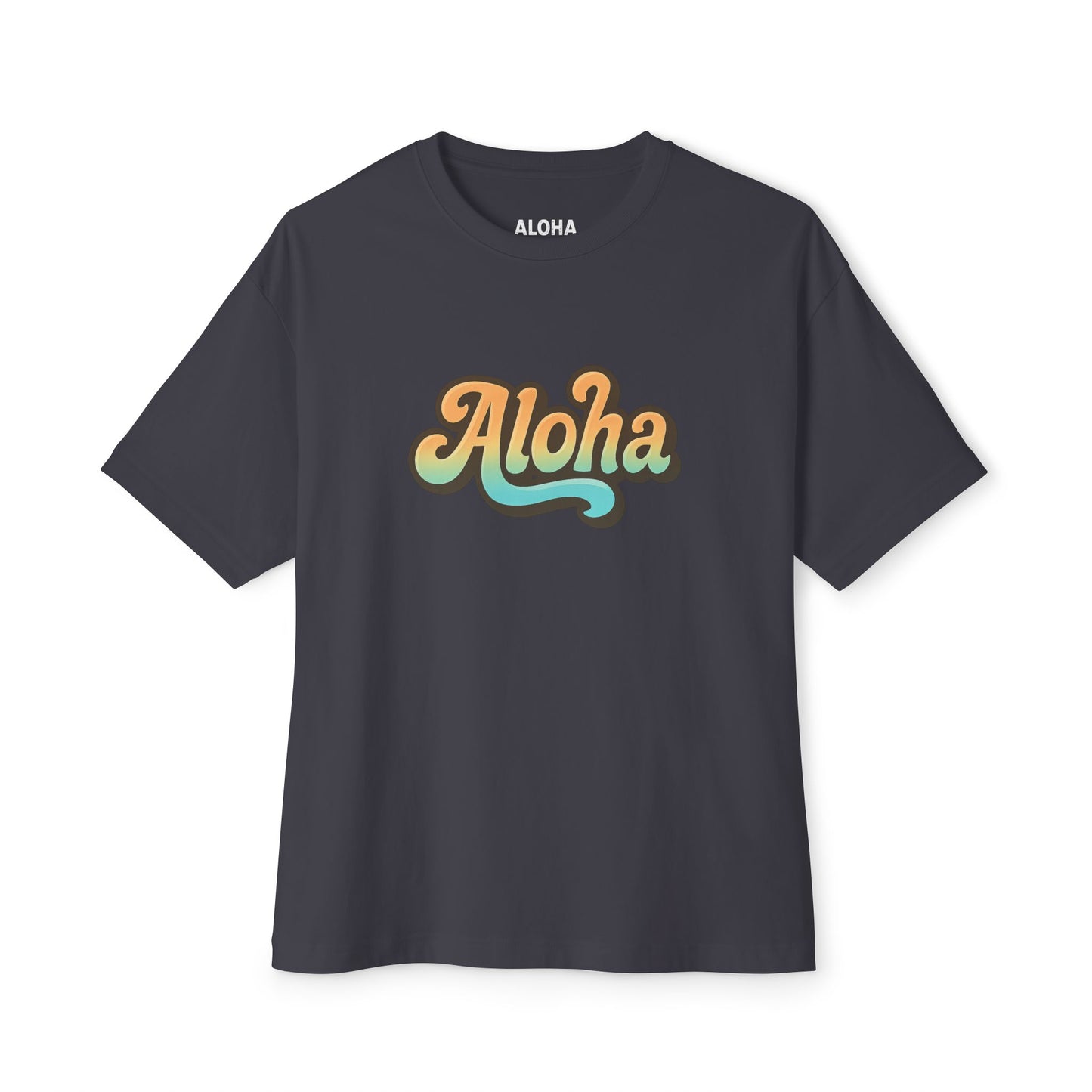Mahalon Honolulu ALOHA graphic Unisex Oversized Boxy Tee