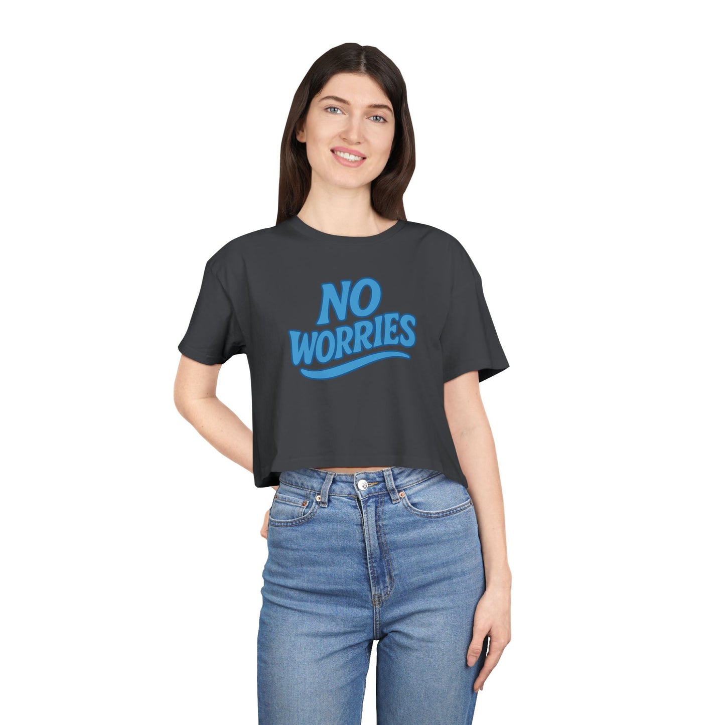 Mahalon Honolulu NO Worries Logo T-shirt Women's Crop Tee