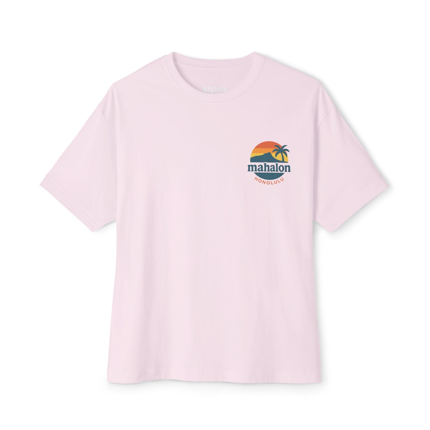 Mahalon Honolulu Logo Unisex Oversized Boxy Tee
