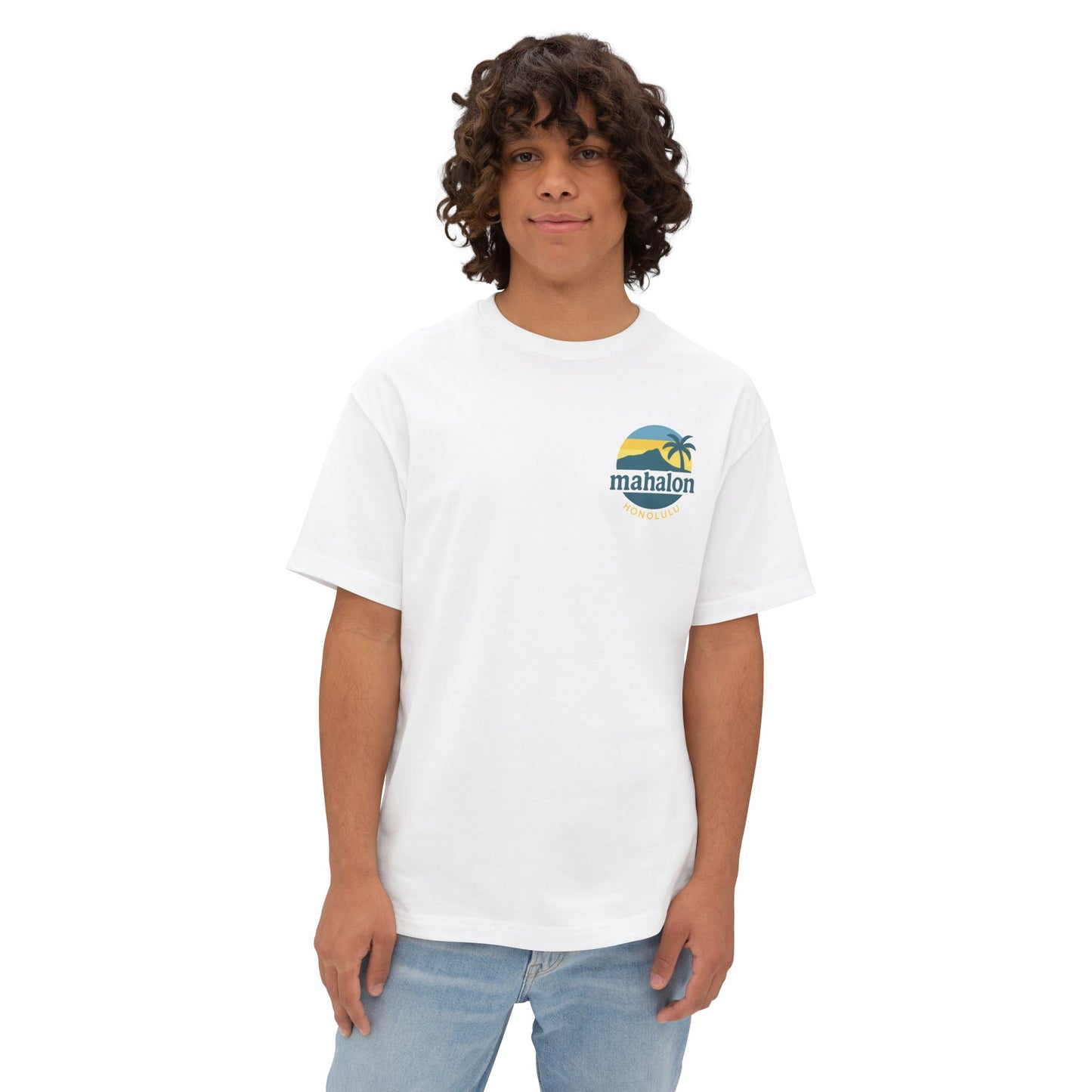 Mahalon Honolulu Logo Unisex Oversized Boxy Tee