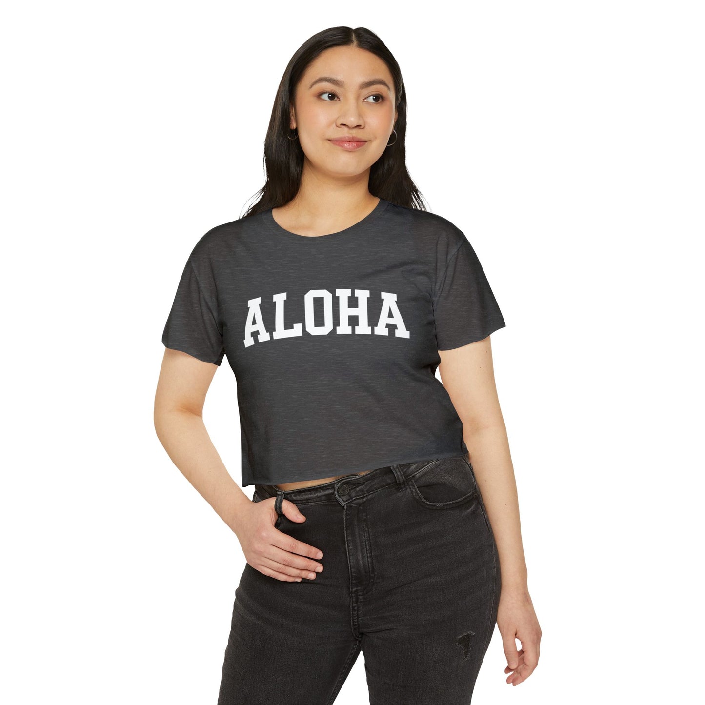 Mahalon Honolulu ALOHA  Women's Festival Crop Top