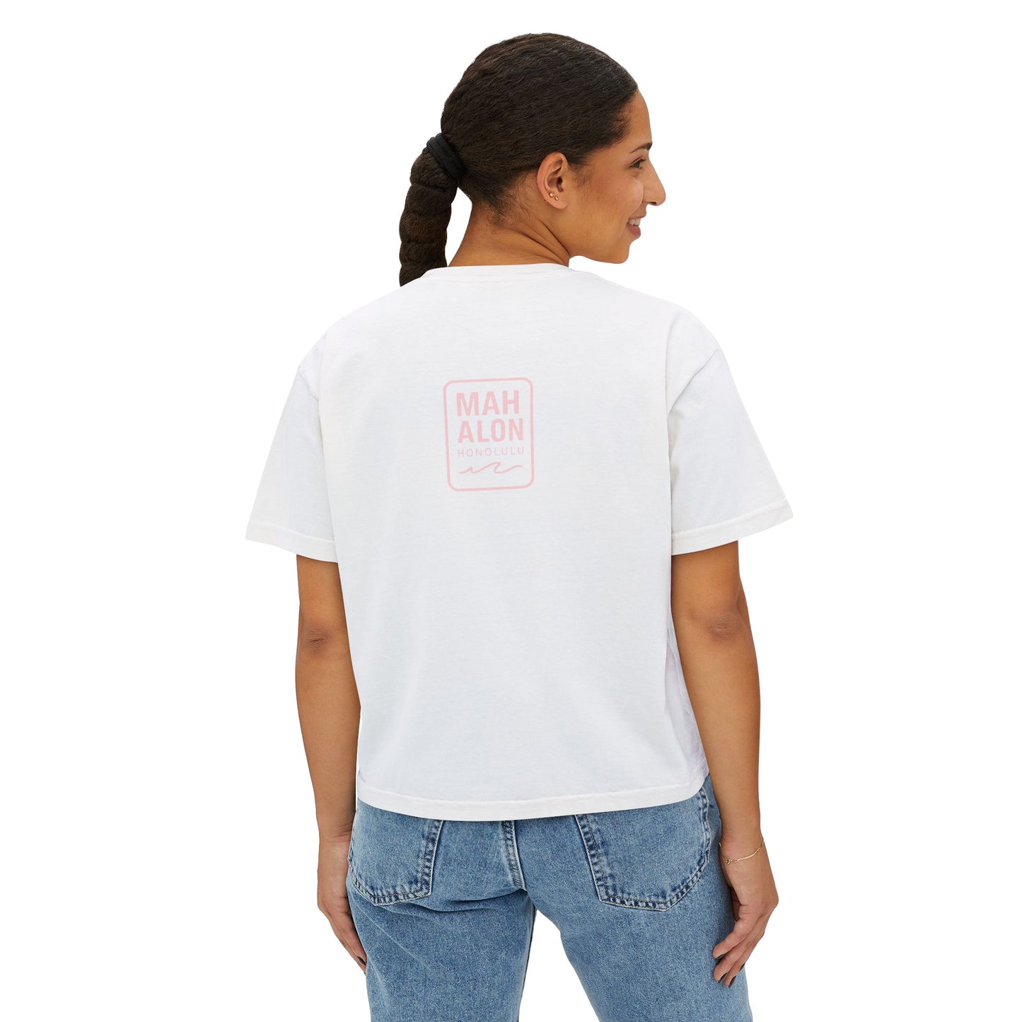 Mahalon Honolulu Aloha Oversized Boxy Tee | Aloha Vibes T-shirt Women's Boxy Tee