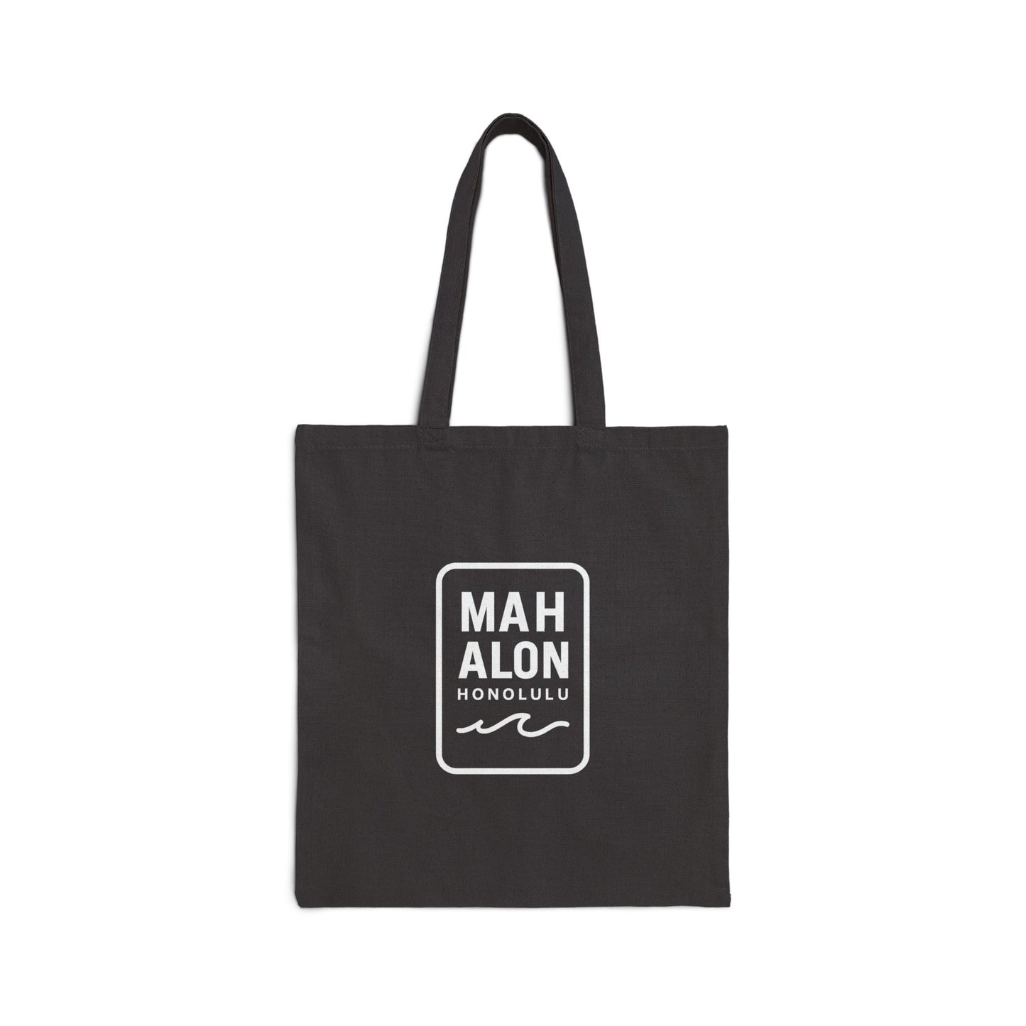 Mahalon Honolulu “NO WORRIES”Black Tote Bag Cotton Canvas Tote Bag