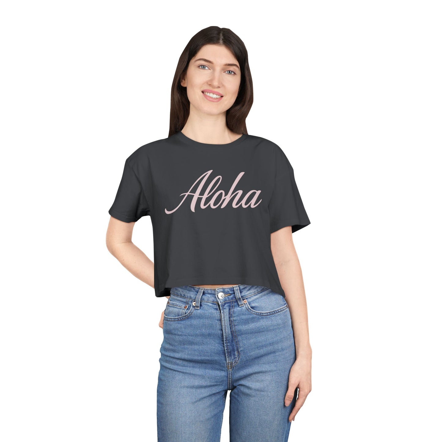 Mahalon Honolulu Aloha Logo T-shirt Women's Crop Tee