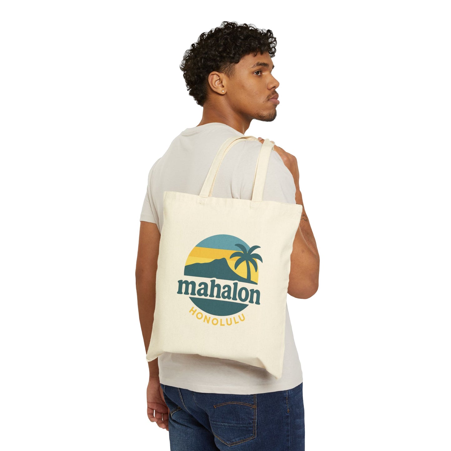 Mahalon Honolulu “Stay Cool”Tote Bag Cotton Canvas Tote Bag