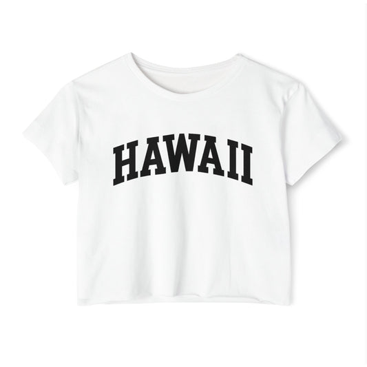 Mahalon Honolulu HAWAII T-Shirt Women's Festival Crop Top
