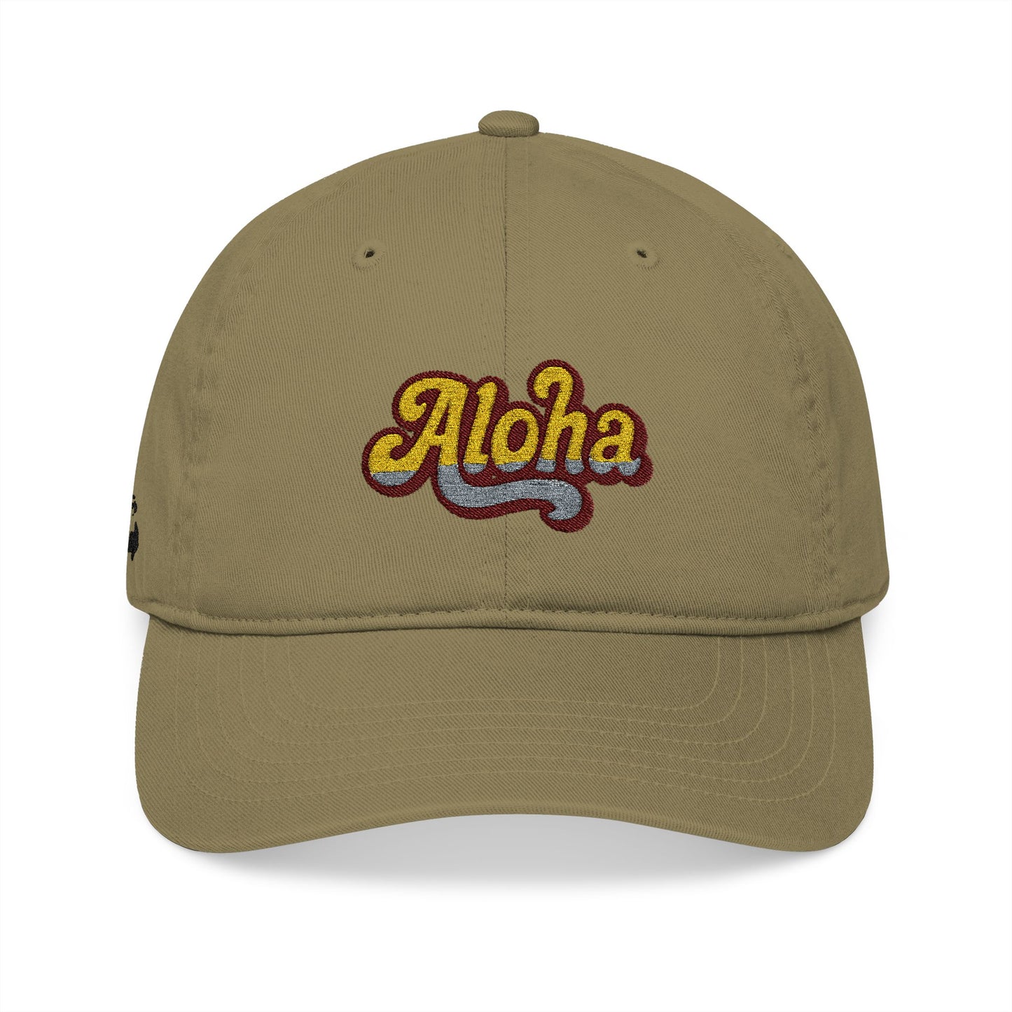Mahalon Honolulu Aloha Organic Baseball Cap (Embroidery)