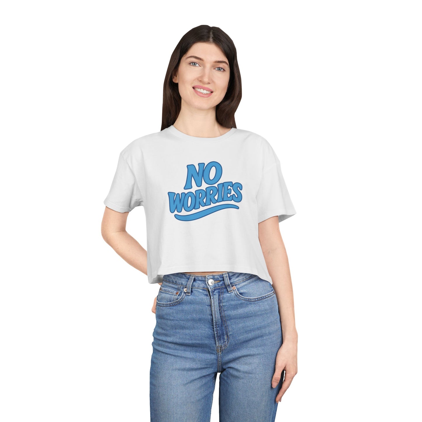 Mahalon Honolulu NO Worries Logo T-shirt Women's Crop Tee