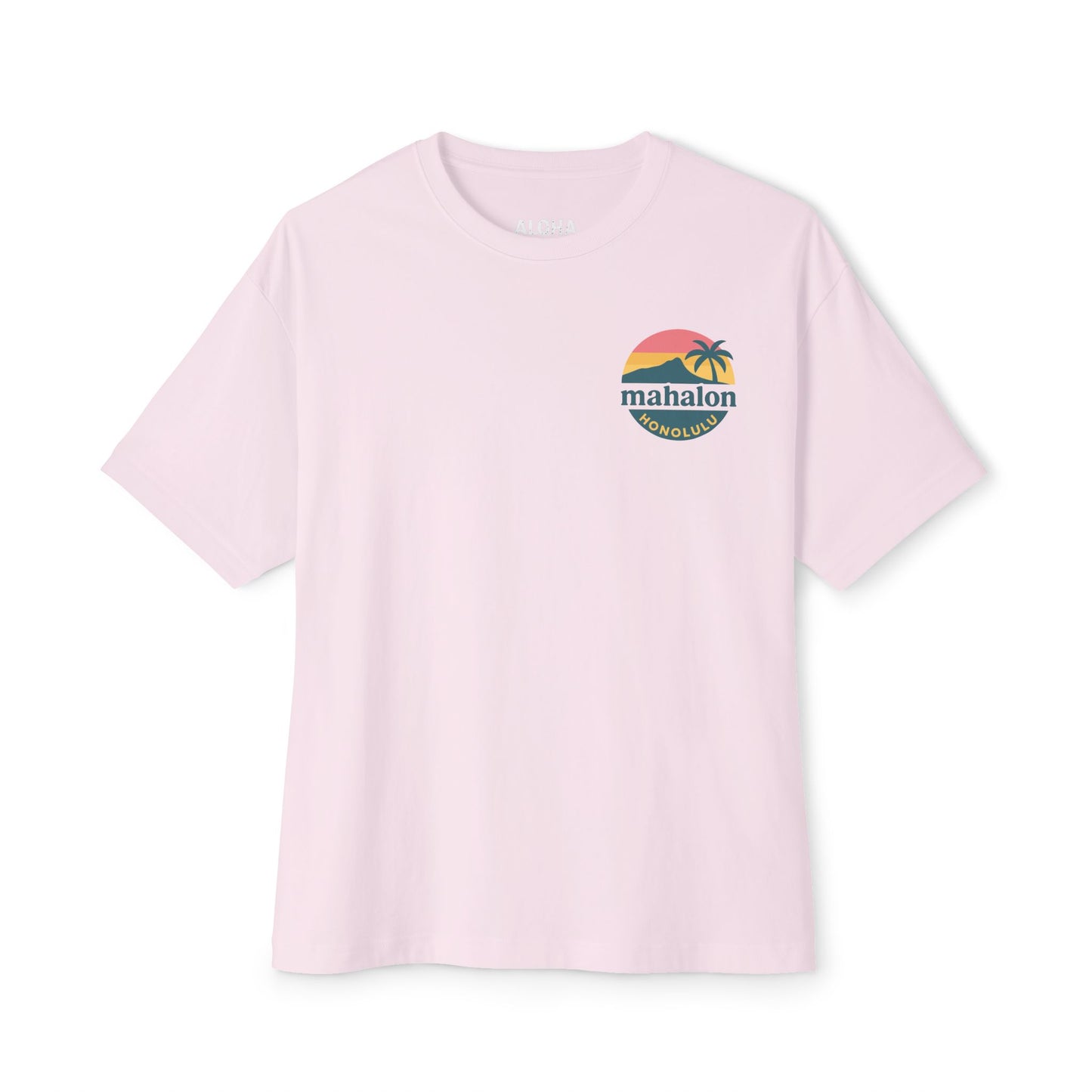 Mahalon Honolulu Logo Unisex Oversized Boxy Tee