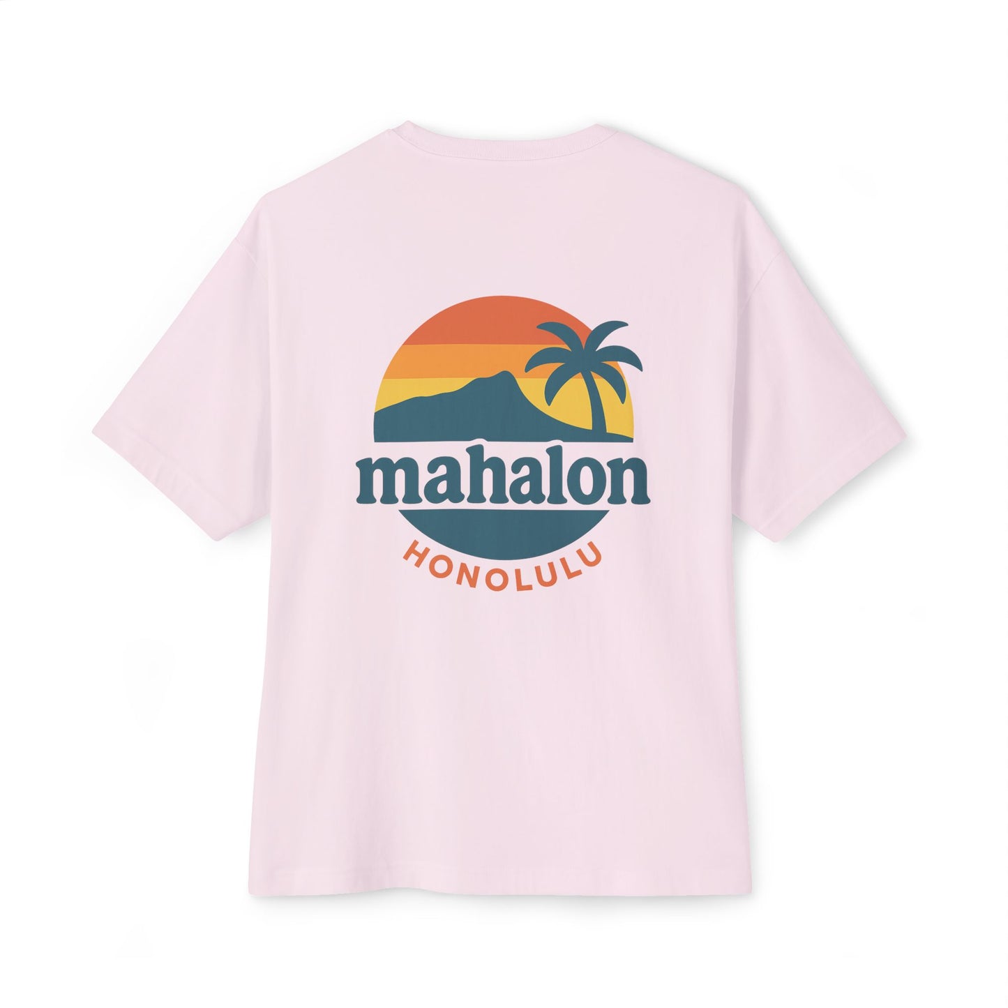 Mahalon Honolulu Logo Unisex Oversized Boxy Tee