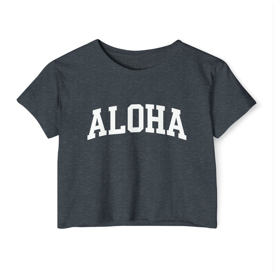 Mahalon Honolulu ALOHA  Women's Festival Crop Top