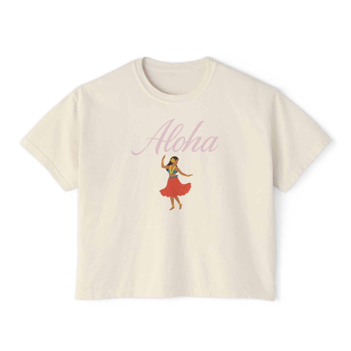 Mahalon Honolulu Aloha Hula girl Tee