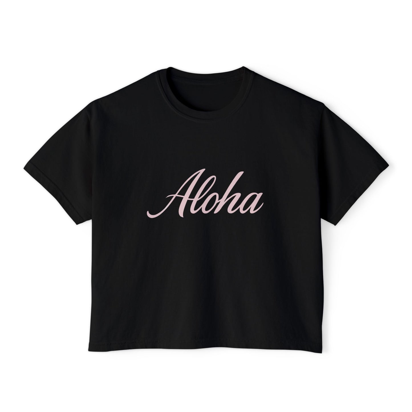 Mahalon Honolulu Aloha Oversized Boxy Tee | Aloha Vibes T-shirt Women's Boxy Tee