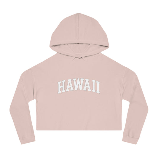 Hawaii Women’s Cropped Hooded Sweatshirt Hawaii Vibes by Mahalon Honolulu