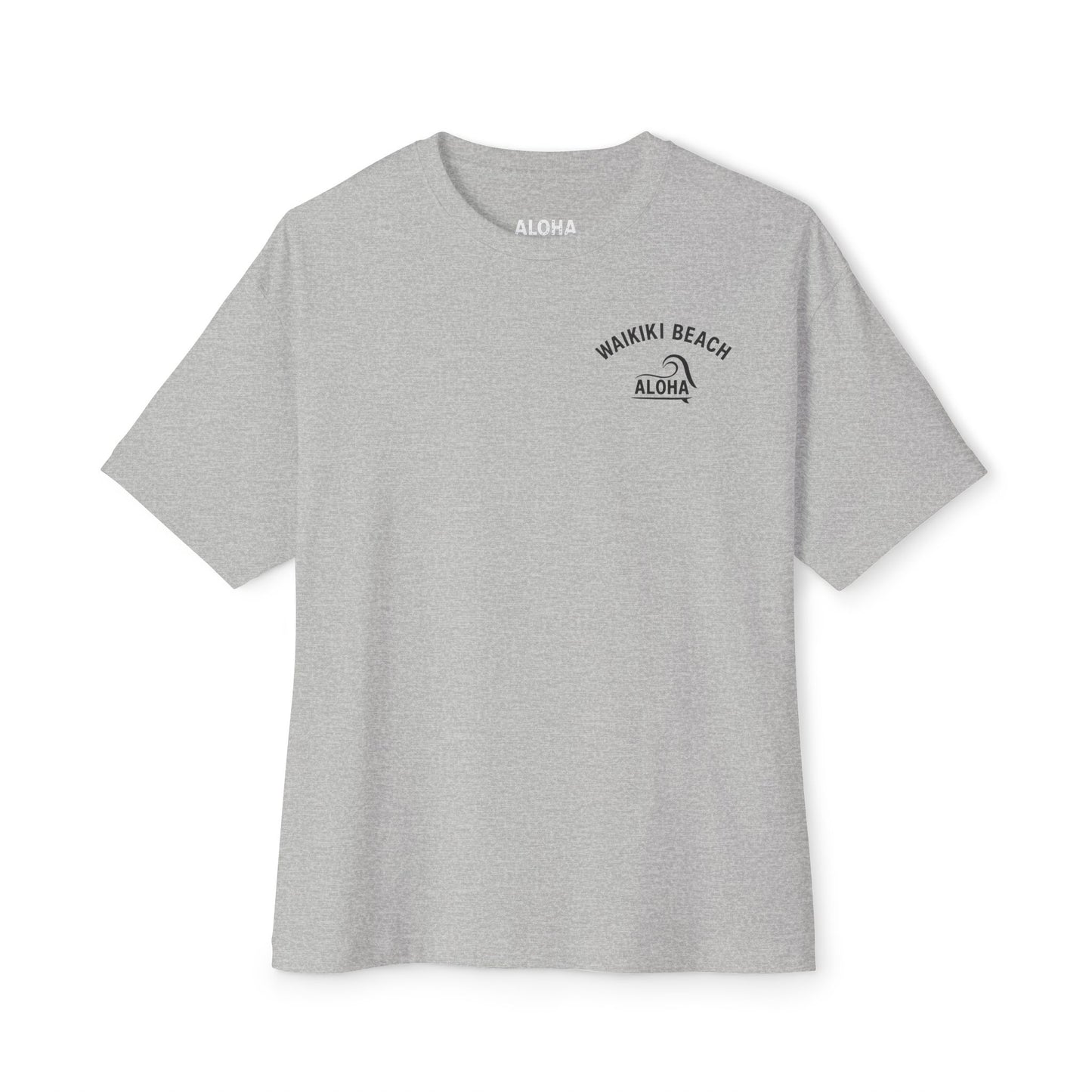 Mahalon Honolulu Aloha,surf,wave,Waikiki beach,Unisex Oversized Boxy Tee  |