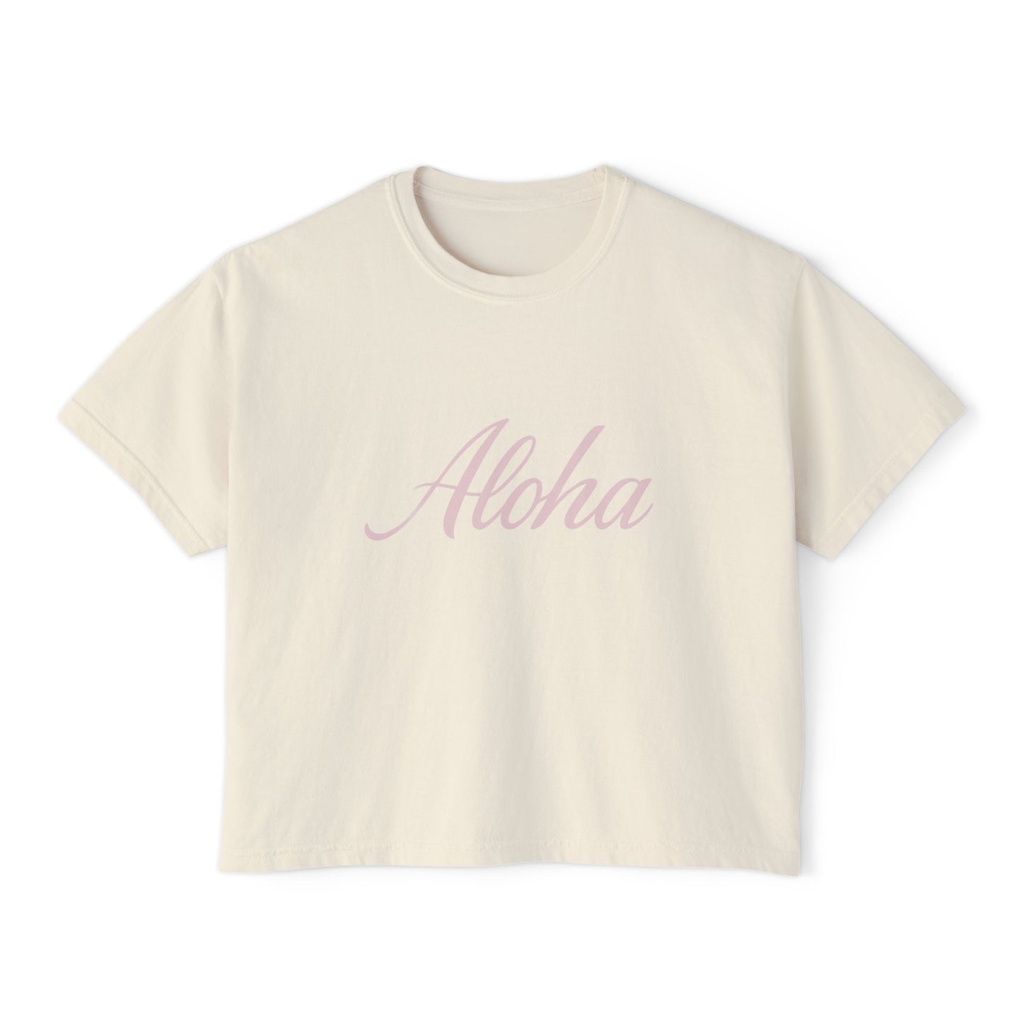 Mahalon Honolulu Aloha Oversized Boxy Tee | Aloha Vibes T-shirt Women's Boxy Tee