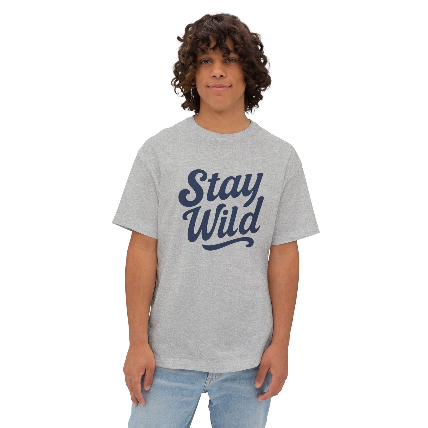 Mahalon Honolulu Stay Wild color print Unisex Oversized Boxy Tee