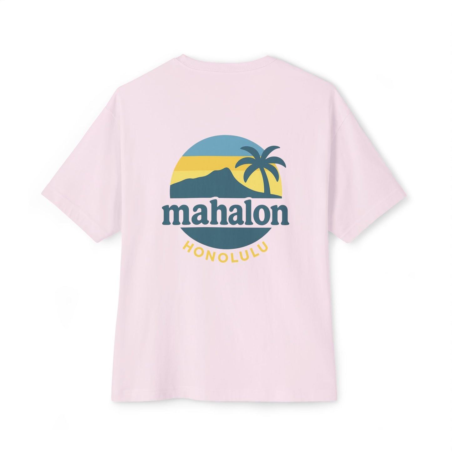 Mahalon Honolulu Logo Unisex Oversized Boxy Tee