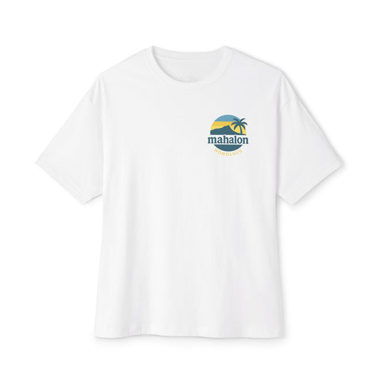 Mahalon Honolulu Logo Unisex Oversized Boxy Tee
